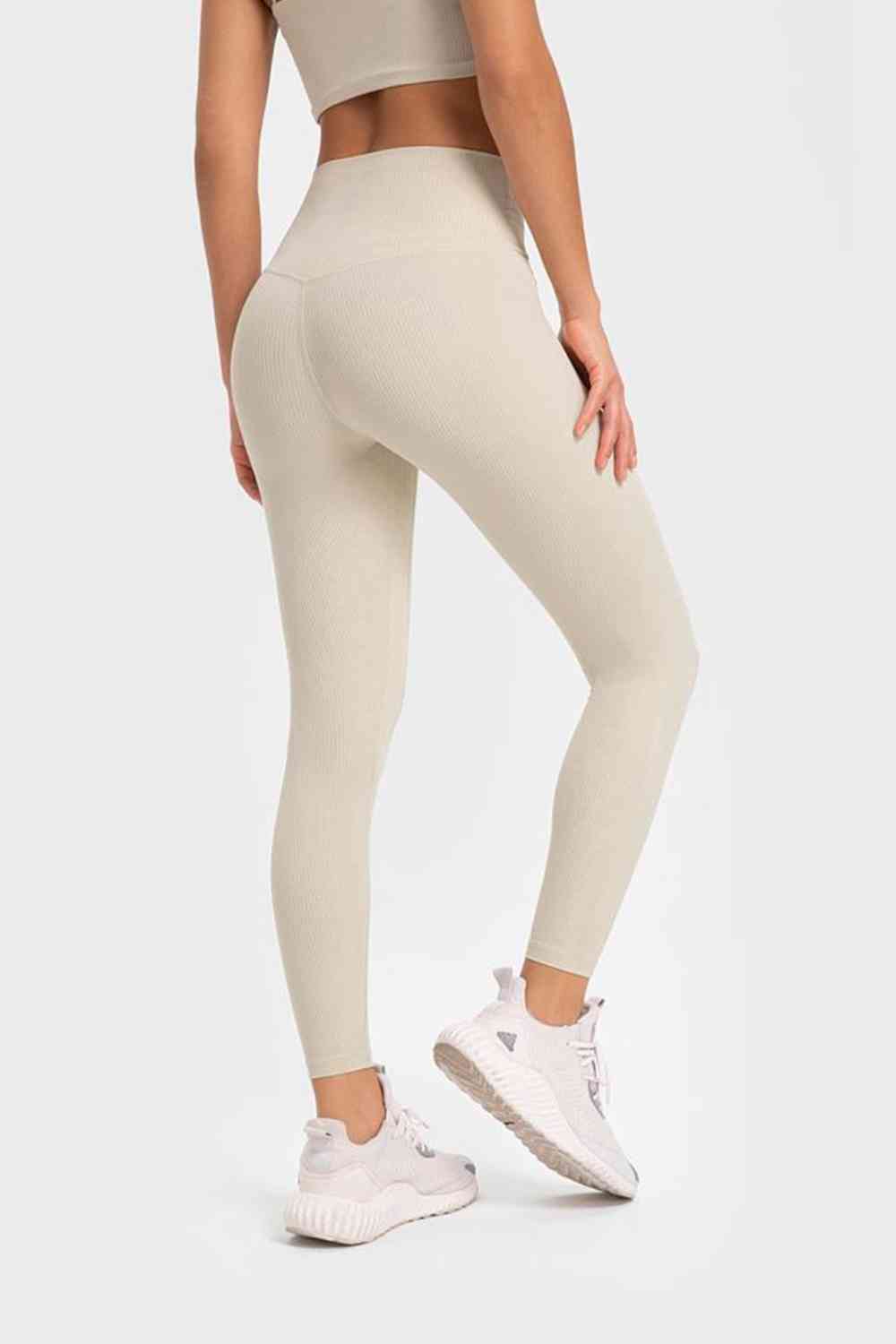 Highly Stretchy Wide Waistband Yoga Leggings-Active-Trendsi-JipsiJunk
