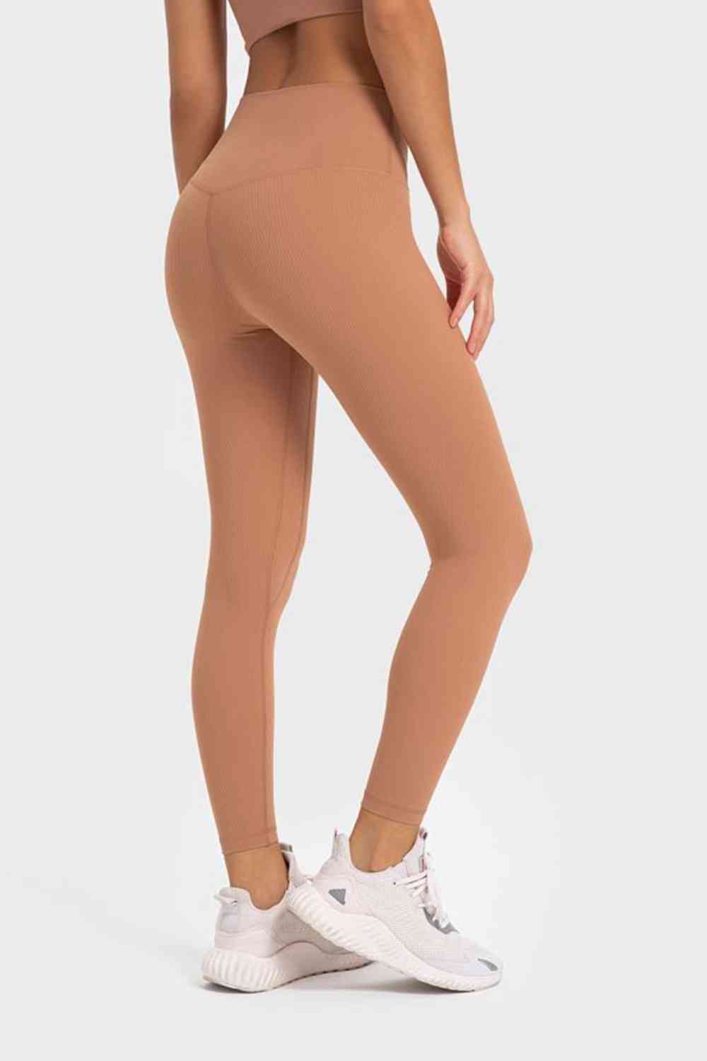 Highly Stretchy Wide Waistband Yoga Leggings-Active-Trendsi-JipsiJunk