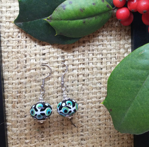 MOD MURANO GLASS EARRINGS-EARRINGS-JipsiJunk-JipsiJunk
