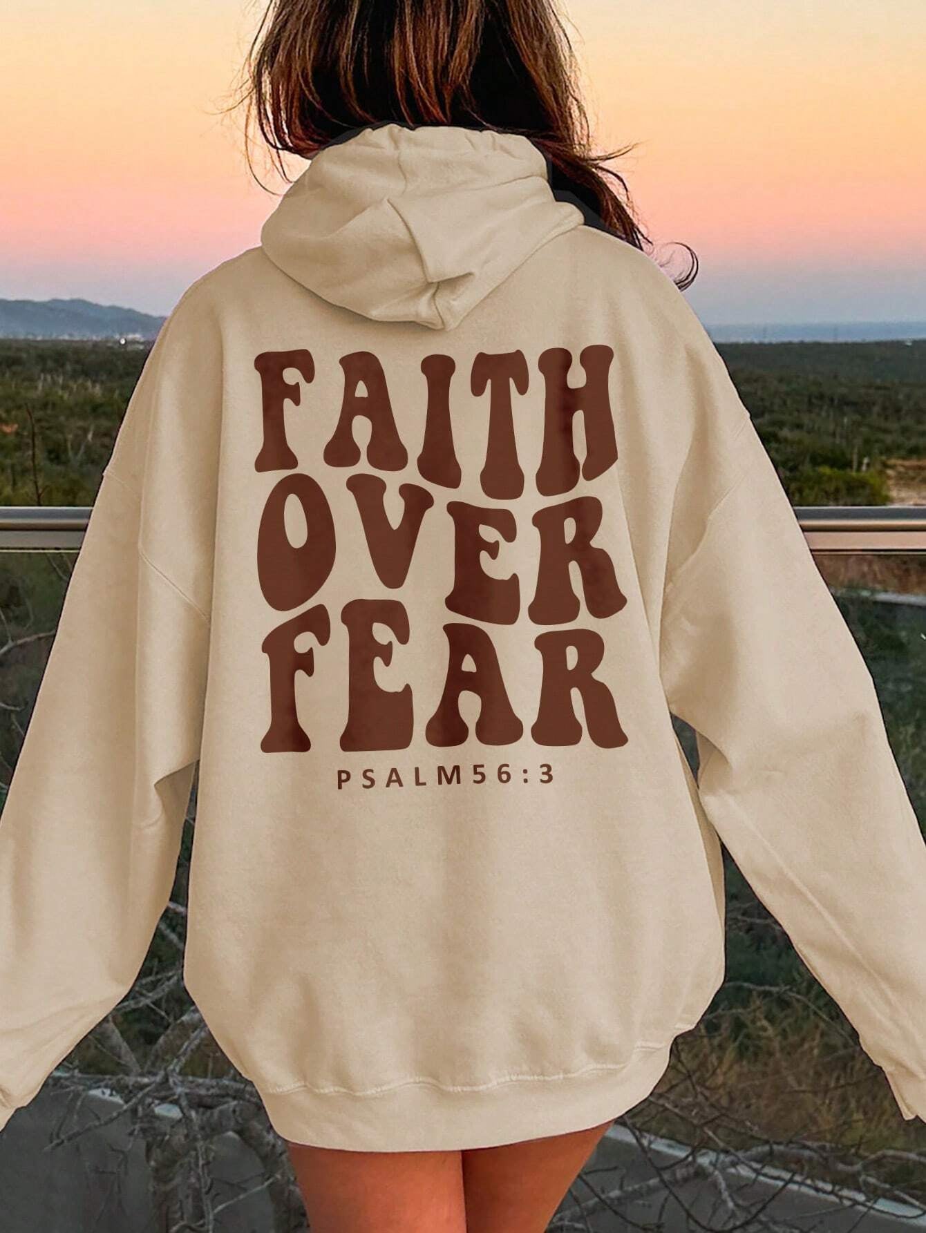FAITH OVER FEAR Dropped Shoulder Hoodie-Tops-Trendsi-JipsiJunk