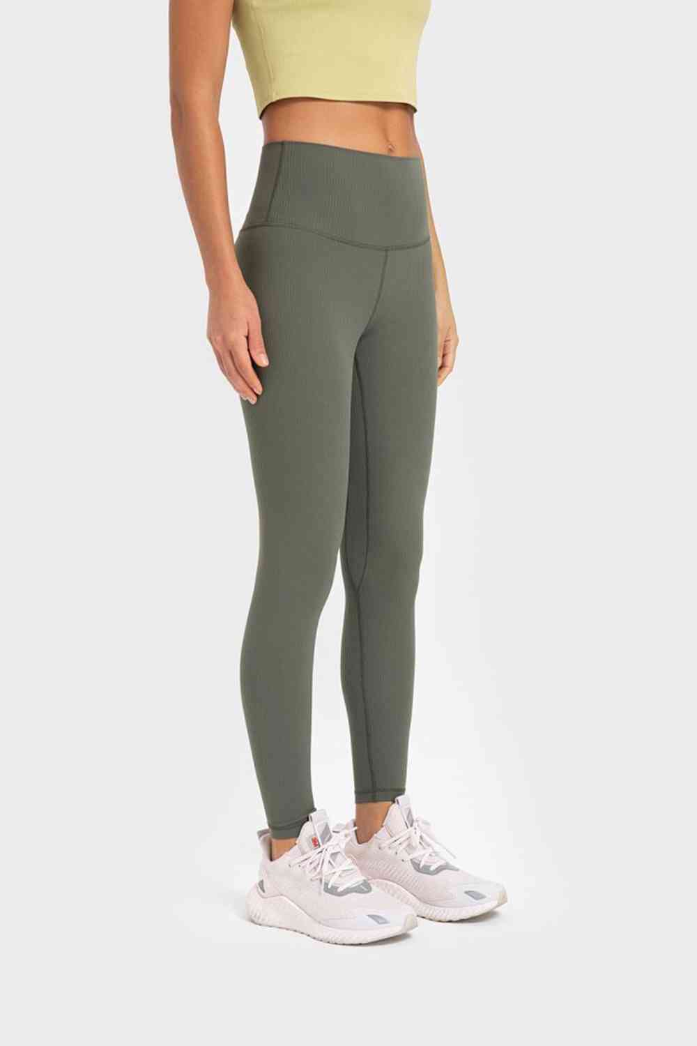 Highly Stretchy Wide Waistband Yoga Leggings-Active-Trendsi-JipsiJunk