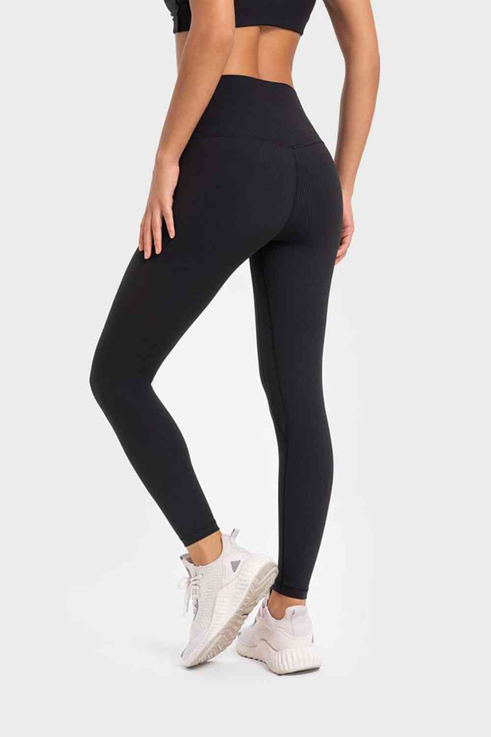 Highly Stretchy Wide Waistband Yoga Leggings-Active-Trendsi-JipsiJunk