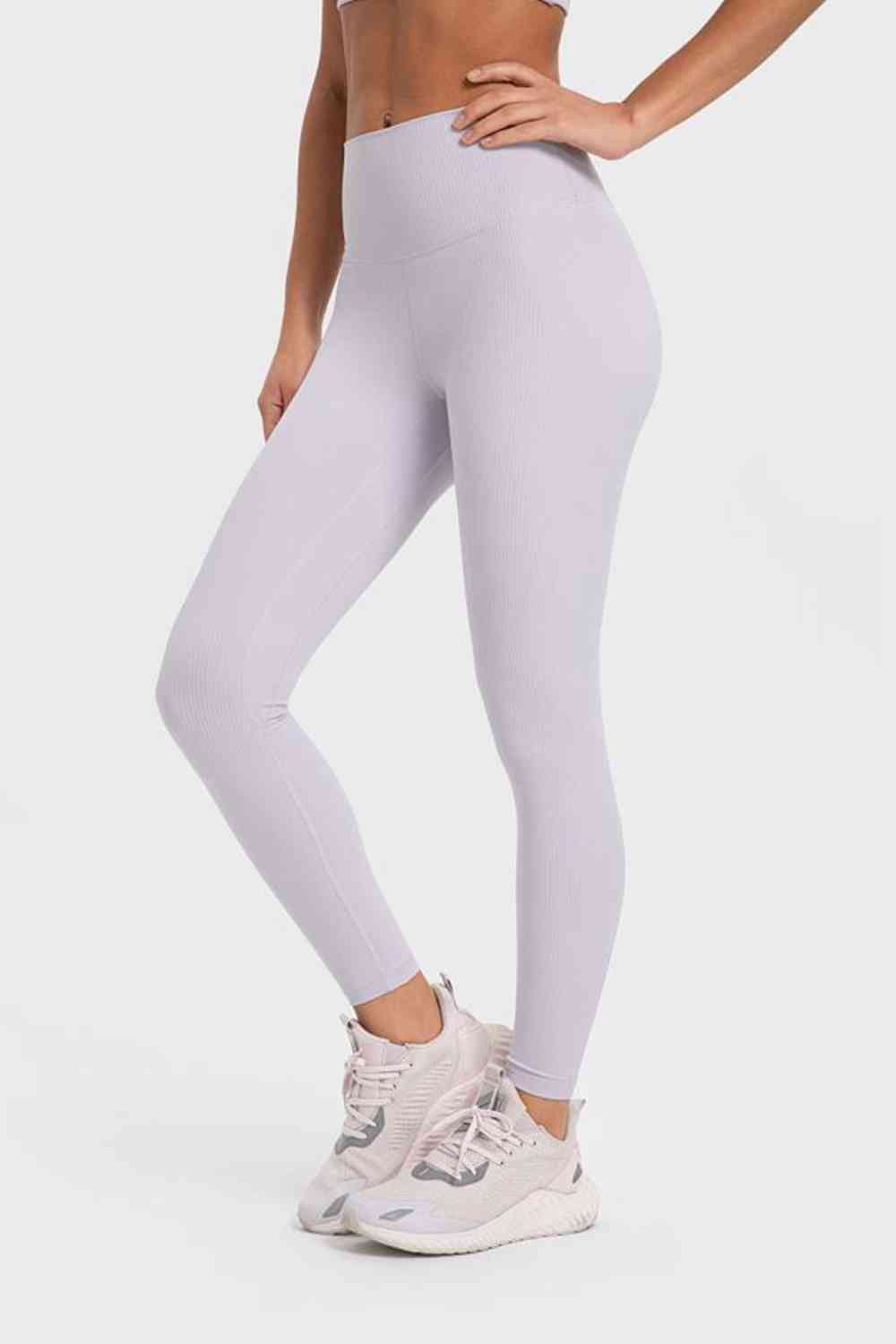 Highly Stretchy Wide Waistband Yoga Leggings-Active-Trendsi-JipsiJunk