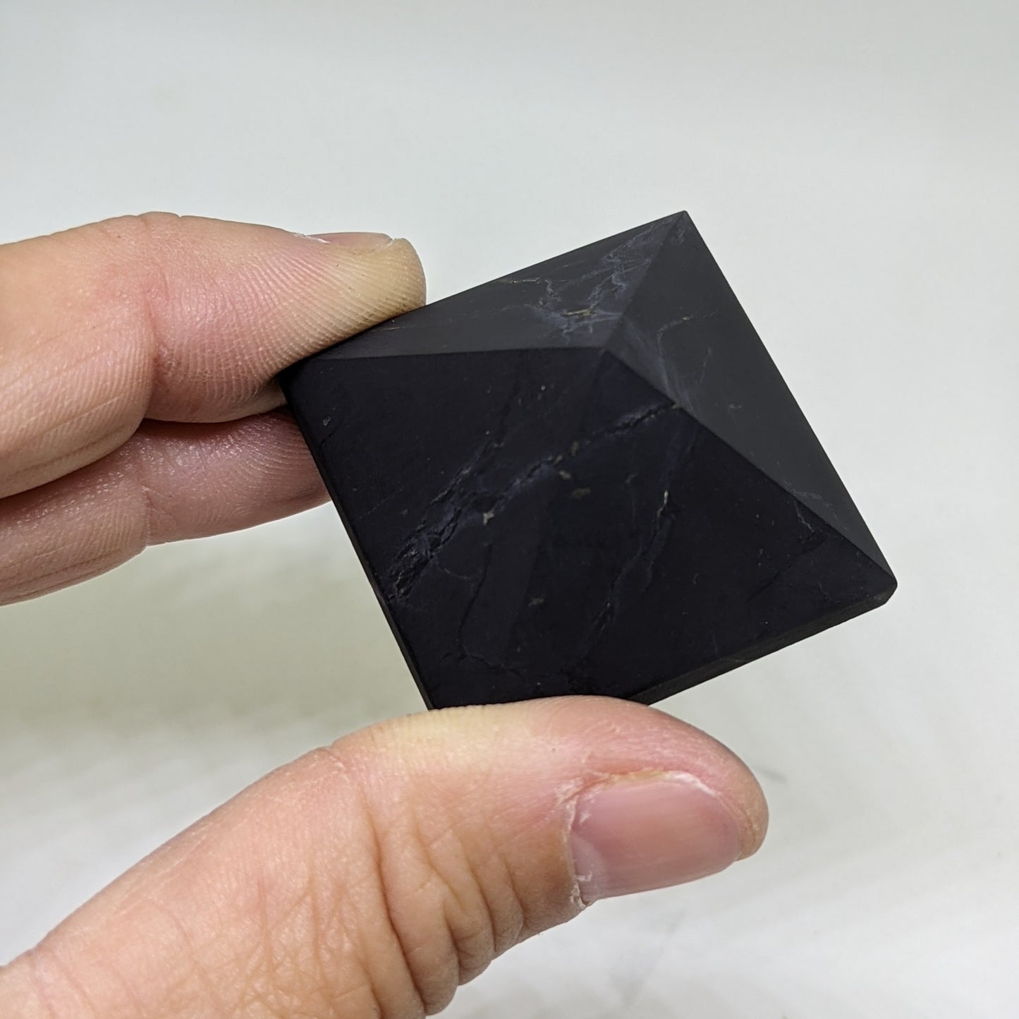 25x35mm Unpolished Shungite Pyramid-gemstone-JipsiJunk-JipsiJunk