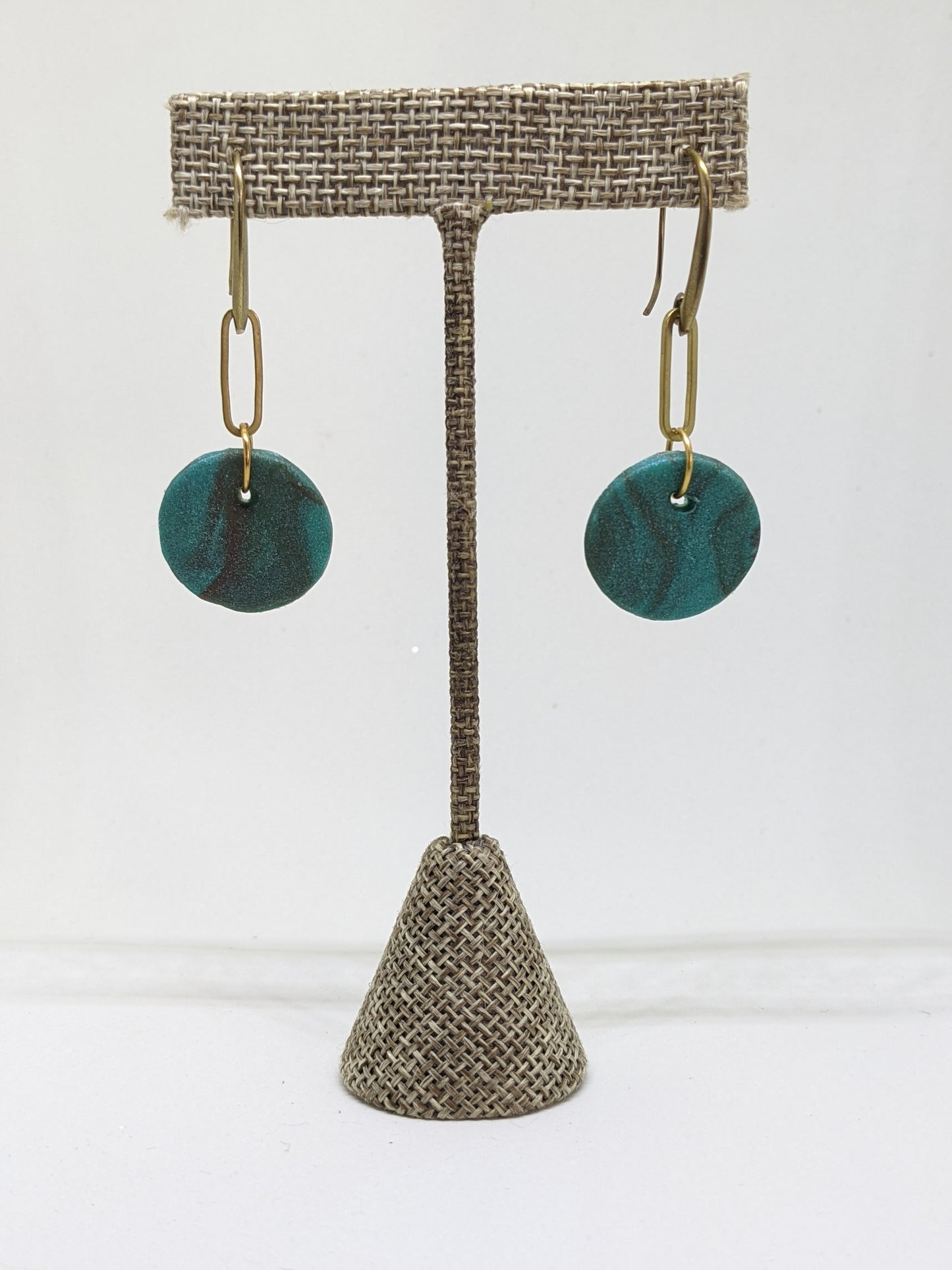 TURQUOISE CLAY DROP EARRINGS-EARRINGS-Jipsi Junk-JipsiJunk
