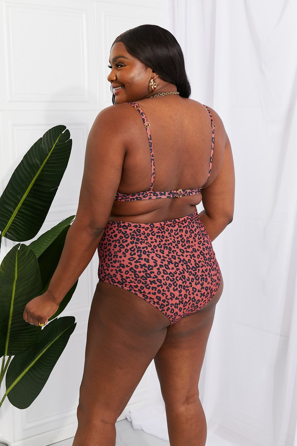 Marina West Swim Take A Dip Twist High-Rise Bikini in Ochre-Swimwear-Trendsi-JipsiJunk