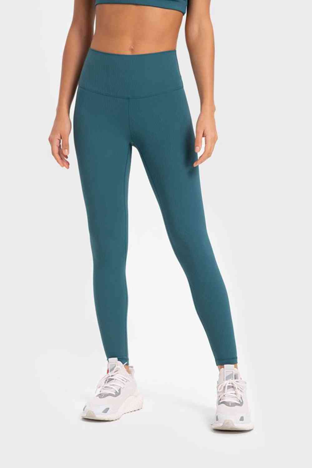 Highly Stretchy Wide Waistband Yoga Leggings-Active-Trendsi-JipsiJunk