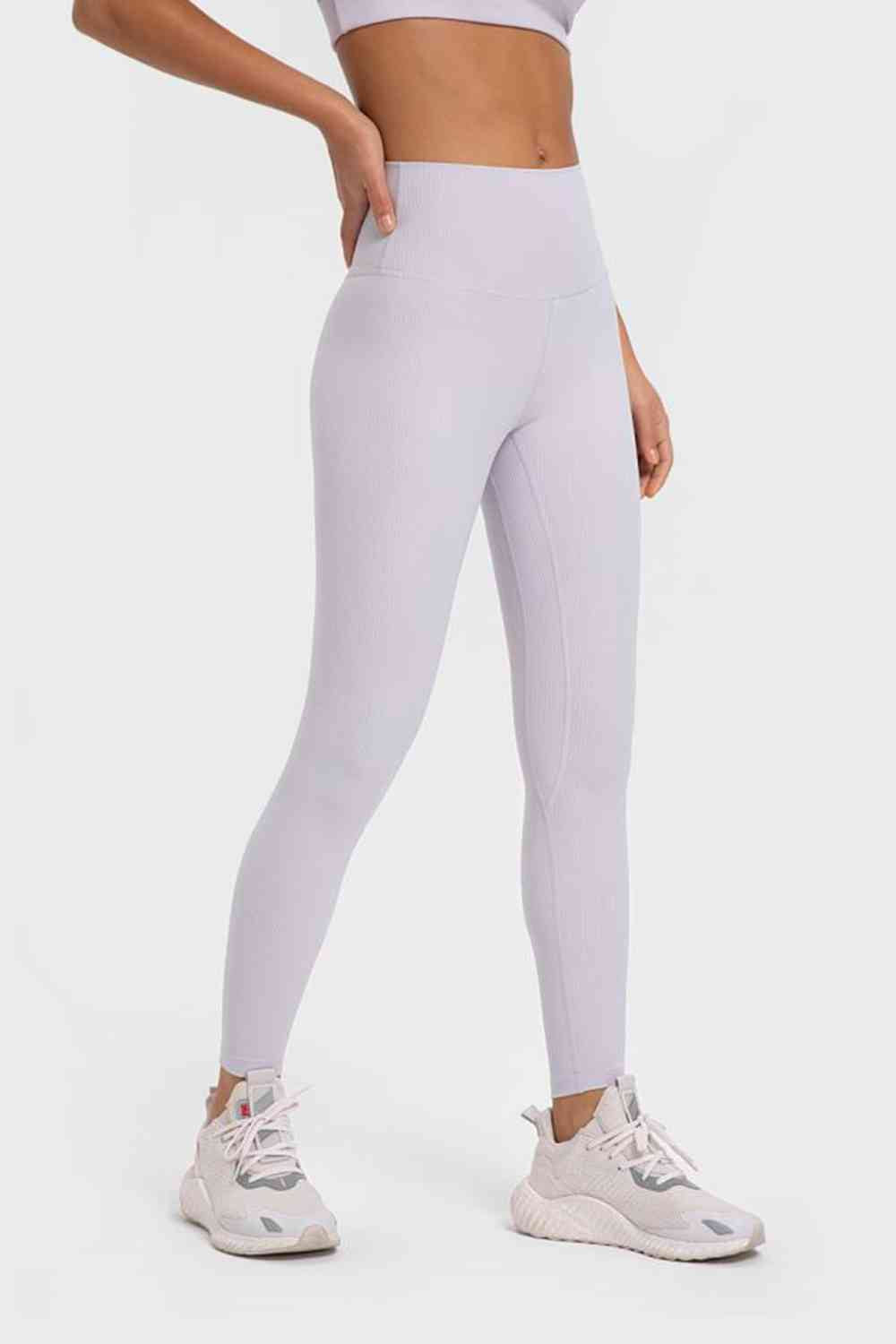 Highly Stretchy Wide Waistband Yoga Leggings-Active-Trendsi-JipsiJunk