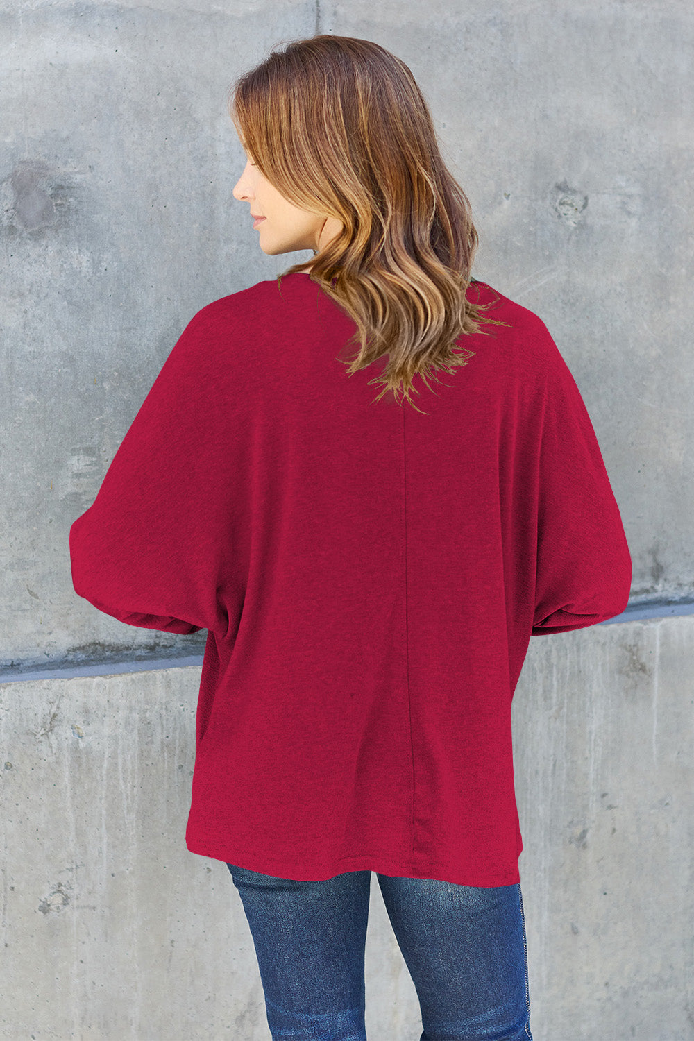 Double Take Full Size Round Neck Long Sleeve T-Shirt-Trendsi-JipsiJunk