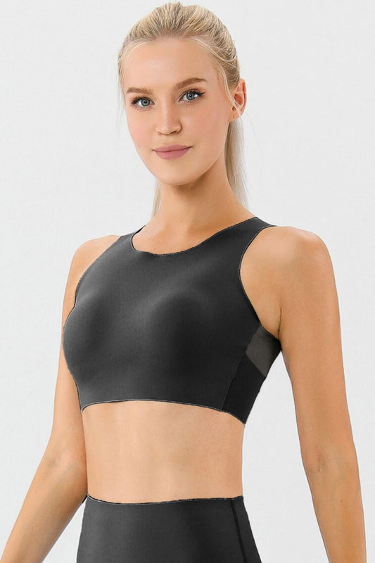 Round Neck Wide Strap Active Bra-Trendsi-JipsiJunk