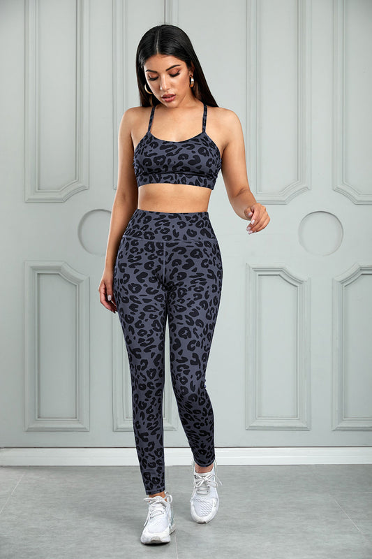 Leopard Cutout Sports Bra and Leggings Set-Trendsi-JipsiJunk