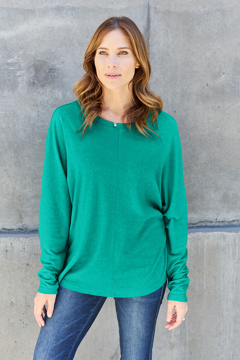 Double Take Full Size Round Neck Long Sleeve T-Shirt-Trendsi-JipsiJunk