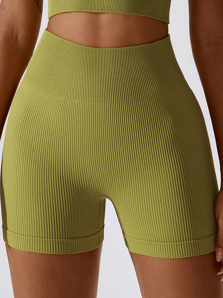 Wide Waistband Slim Fit Sports Shorts-Trendsi-JipsiJunk