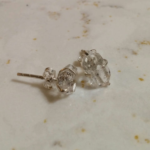 ROUGH CUT HERKIMER DIAMOND EARRINGS-EARRINGS-Jipsi Junk-JipsiJunk