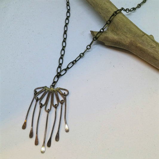 VINTAGE RECLAIMED BRASS NECKLACE-NECKLACES-JipsiJunk-JipsiJunk