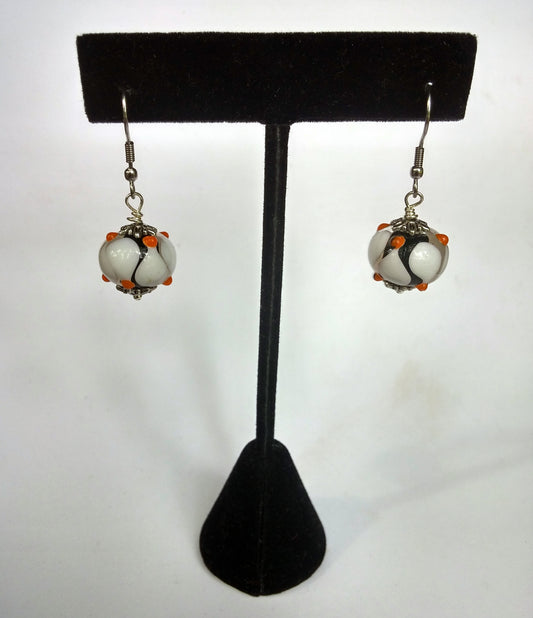 FUNKY ROUND HAND BLOWN MURANO GLASS EARRINGS-EARRINGS-Jipsi Junk-JipsiJunk