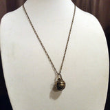 VINTAGE COLOERD BRASS ORNATE FILIGREE AROMATHERAPY DIFFUSER NECKLACE-NECKLACES-Jipsi Junk-JipsiJunk