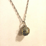 VINTAGE COLOERD BRASS ORNATE FILIGREE AROMATHERAPY DIFFUSER NECKLACE-NECKLACES-Jipsi Junk-JipsiJunk