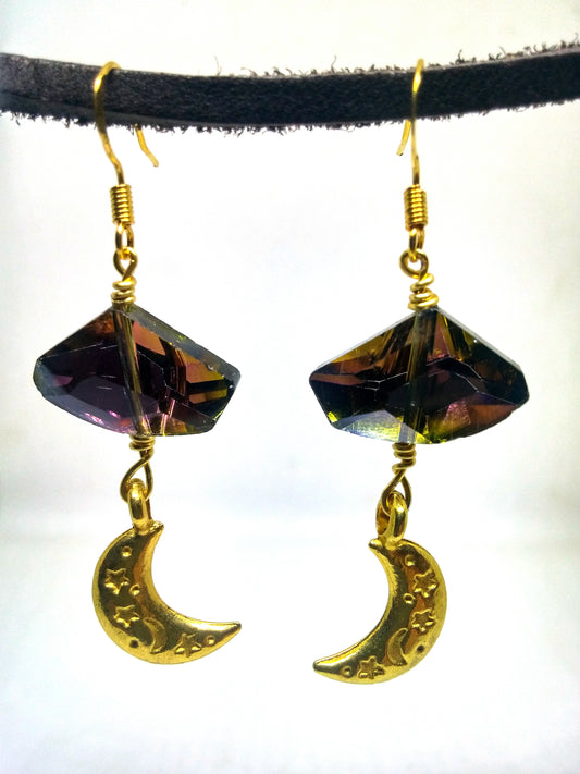 MYSTIC MOON CRYSTAL DANGLE EARRINGS-earrings-Jipsi Junk-JipsiJunk