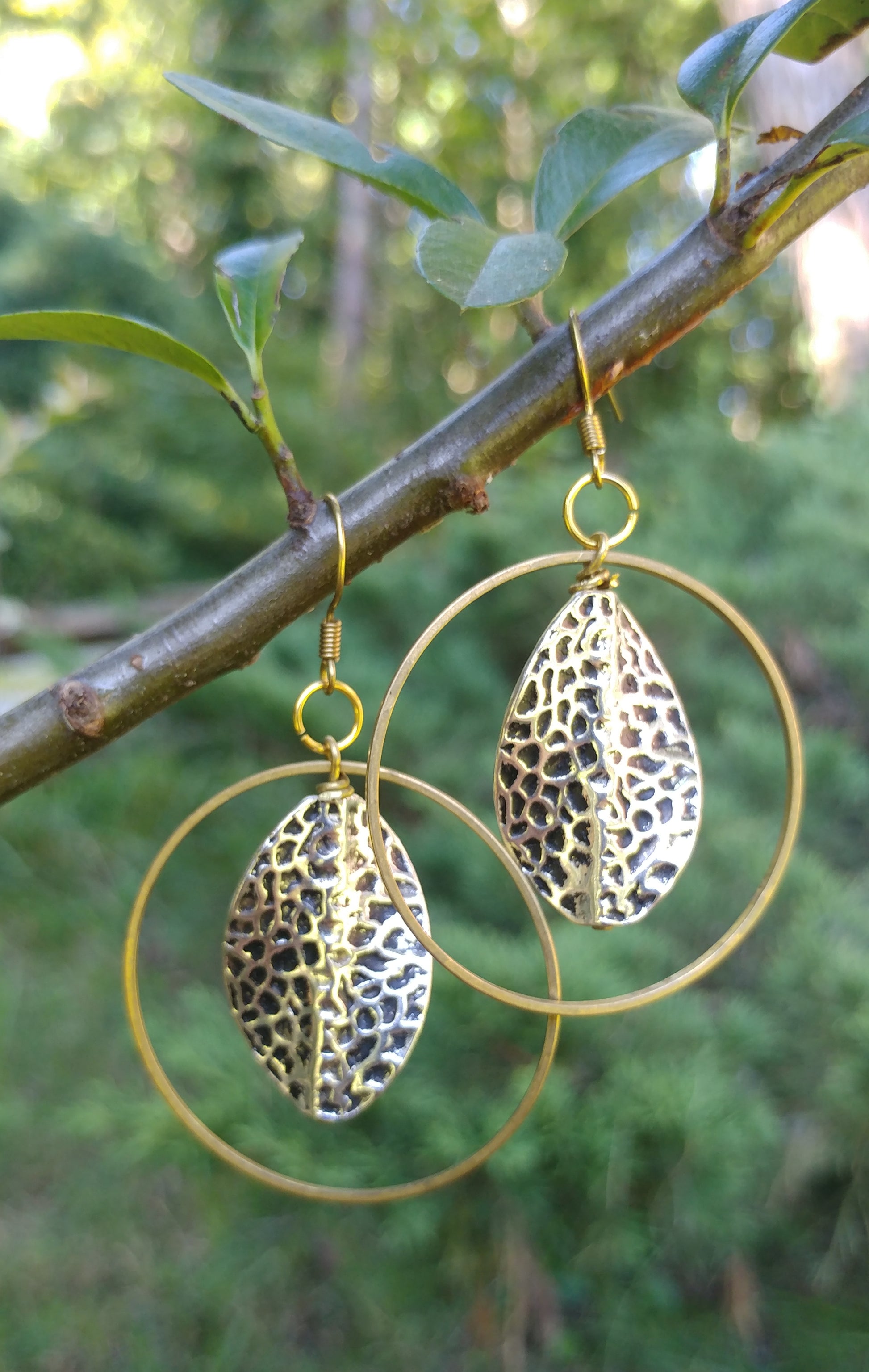 MIXED METAL HOOP EARRINGS-EARRINGS-Jipsi Junk-JipsiJunk