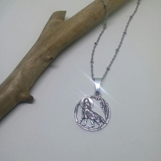HOWLING HARVEST WOLF NECKLACE-NECKLACES-Jipsi Junk-JipsiJunk