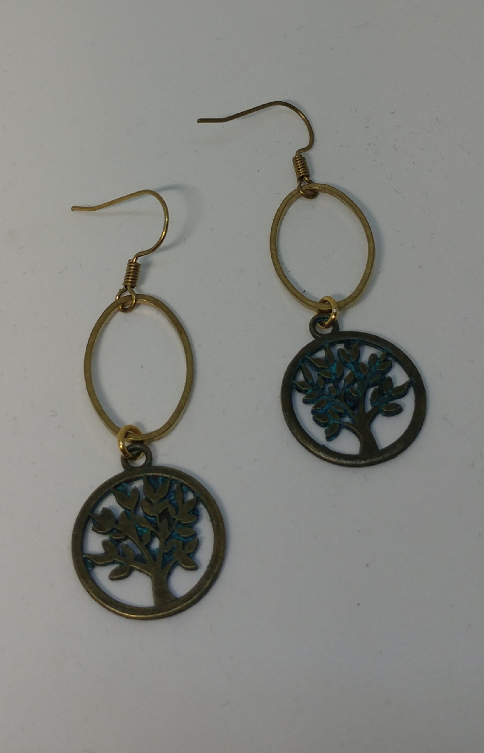 VINTAGE PATINA TREE OF LIFE EARRINGS-EARRINGS-Jipsi Junk-JipsiJunk