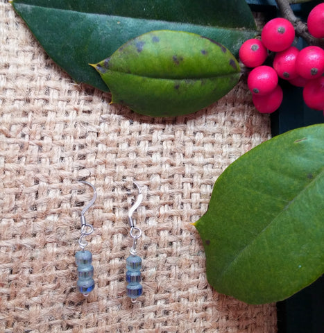 MATTE AND STRIPED AURORA BOREALIS EARRINGS-EARRINGS-JipsiJunk-JipsiJunk