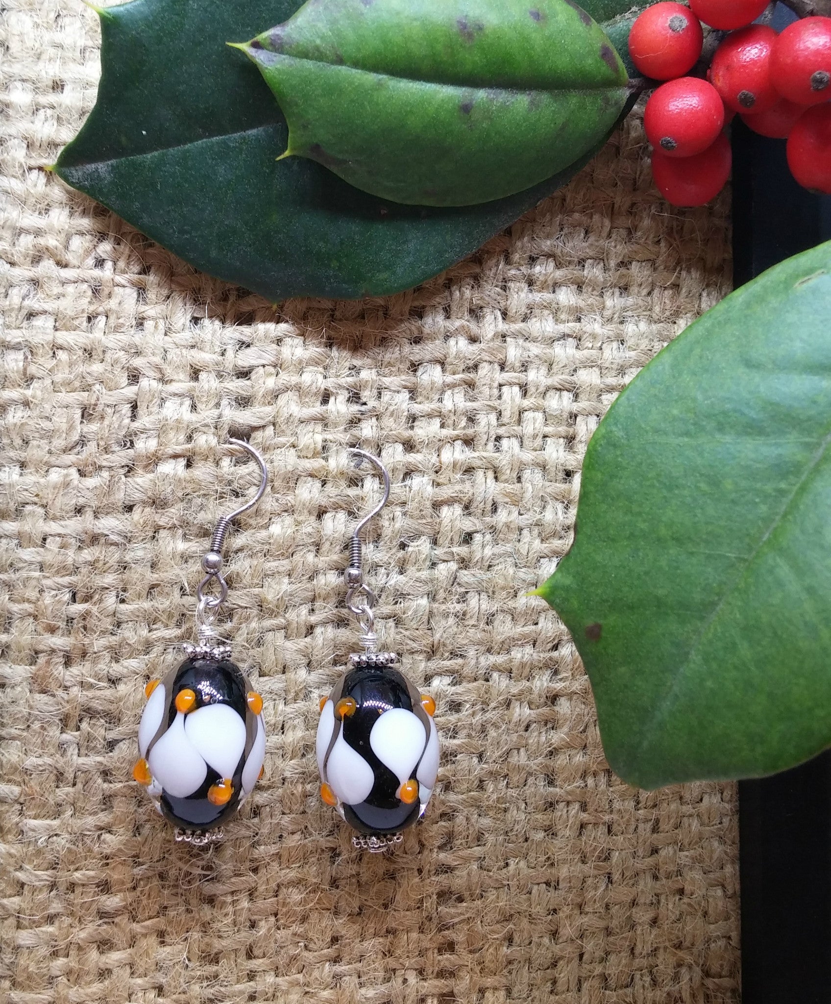 FUNKY OVAL MURANO GLASS EARRINGS-EARRINGS-JipsiJunk-JipsiJunk