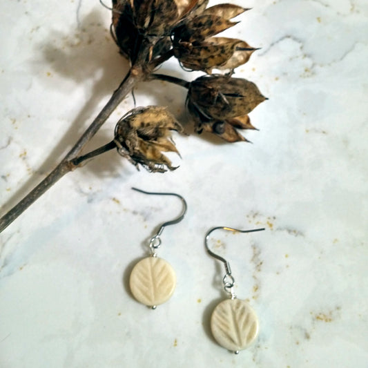 CARVED BONE EARRINGS-EARRINGS-Jipsi Junk-JipsiJunk