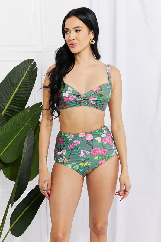 Marina West Swim Take A Dip Twist High-Rise Bikini in Sage-Swimwear-Trendsi-JipsiJunk