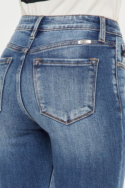 Kancan High Waist Distressed Raw Hem Ankle Skinny Jeans-Trendsi-JipsiJunk