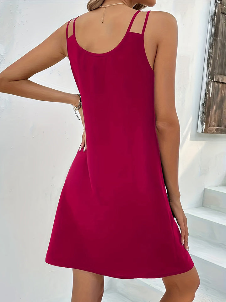 Double-Strap V-Neck Dress-dresses-Trendsi-JipsiJunk