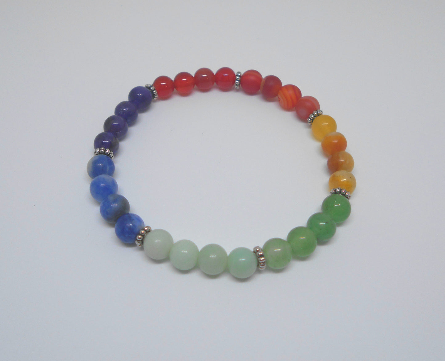 RAINBOW CHAKRA PRIDE HEALING GEMSTONE BRACELET-BRACELETS-JipsiJunk-JipsiJunk