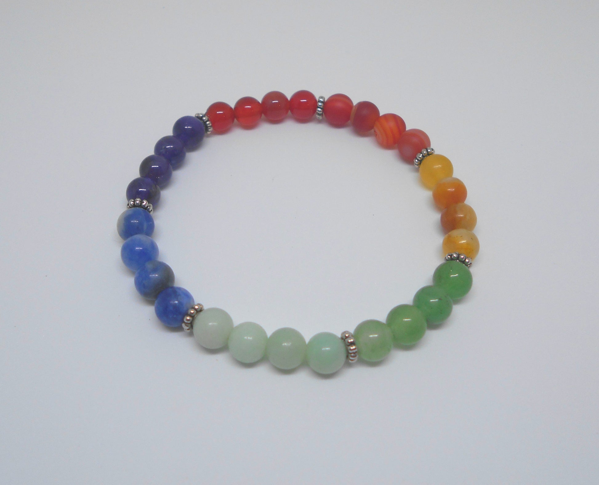 RAINBOW CHAKRA PRIDE HEALING GEMSTONE BRACELET-BRACELETS-JipsiJunk-JipsiJunk