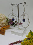 ORBITAL LAPIS LAZULI DROP HOOPS-EARRINGS-Jipsi Junk-JipsiJunk