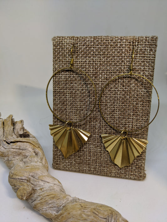 GEO FAN HOOPS-Jewelry-JipsiJunk-JipsiJunk