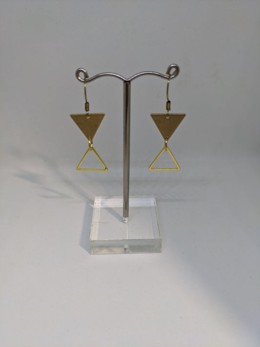 TRIANGULAR ASCENDANT STATEMENT EARRINGS-Jewelry-JipsiJunk-JipsiJunk