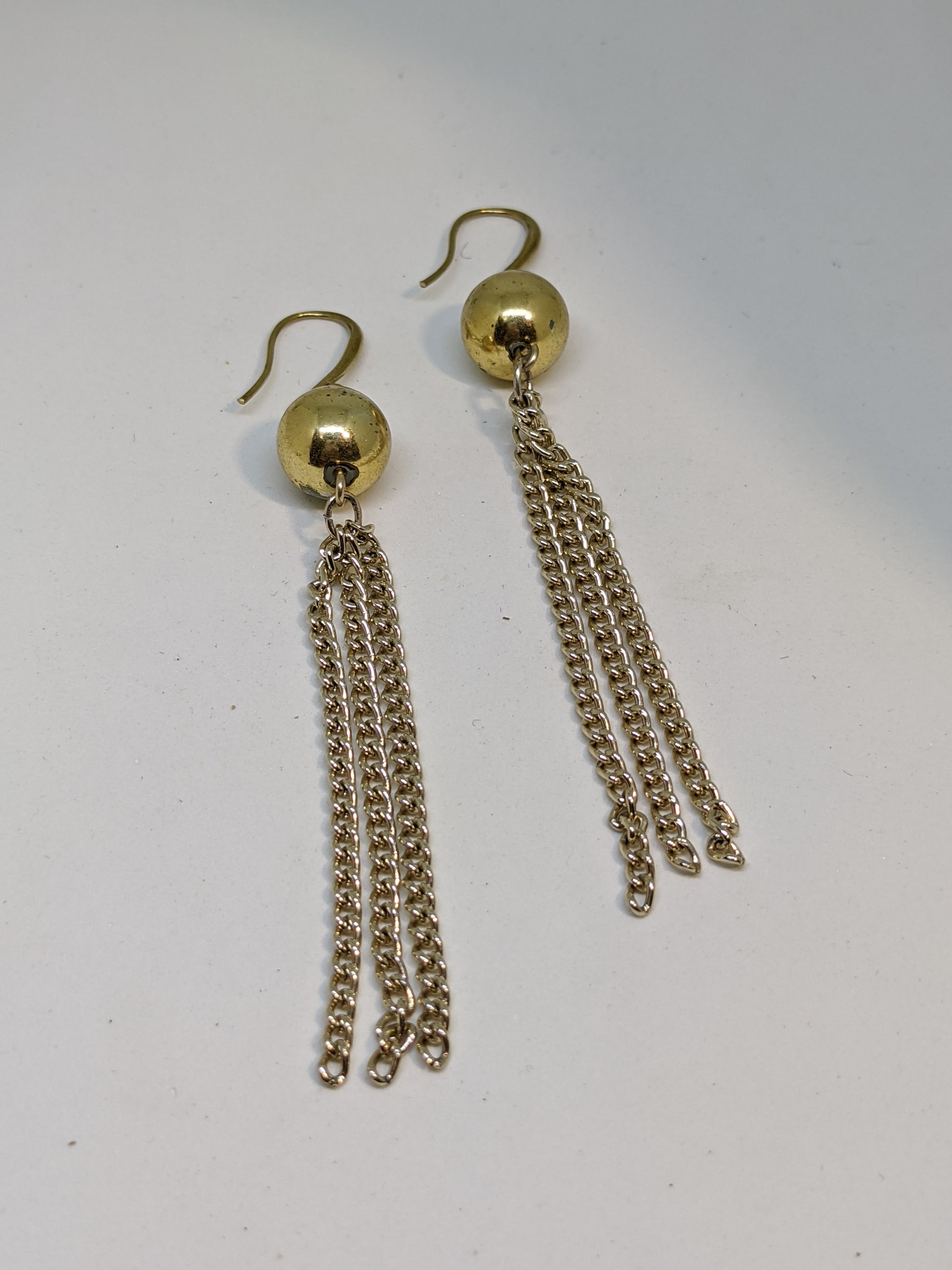 UPCYCLED CHAIN FRINGE EARRINGS-EARRINGS-JipsiJunk-JipsiJunk