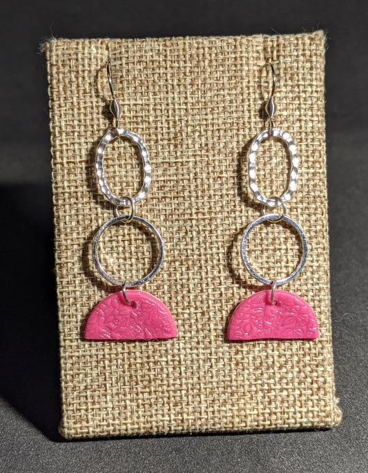 FLORAL DANGLE HOOP EARRINGS-EARRINGS-JipsiJunk-JipsiJunk