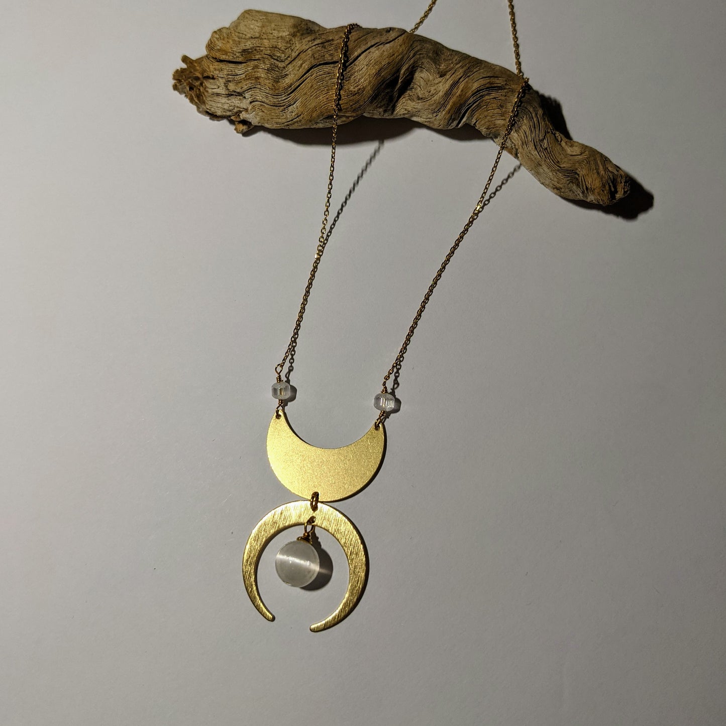 MOONCHILD SELENITE NECKLACE-NECKLACES-Jipsi Junk-JipsiJunk
