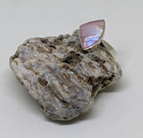 IRREGULAR SHAPED PINK RAINBOW MOONSTONE RING IN STERLING SILVER-RINGS-Jipsi Junk-JipsiJunk