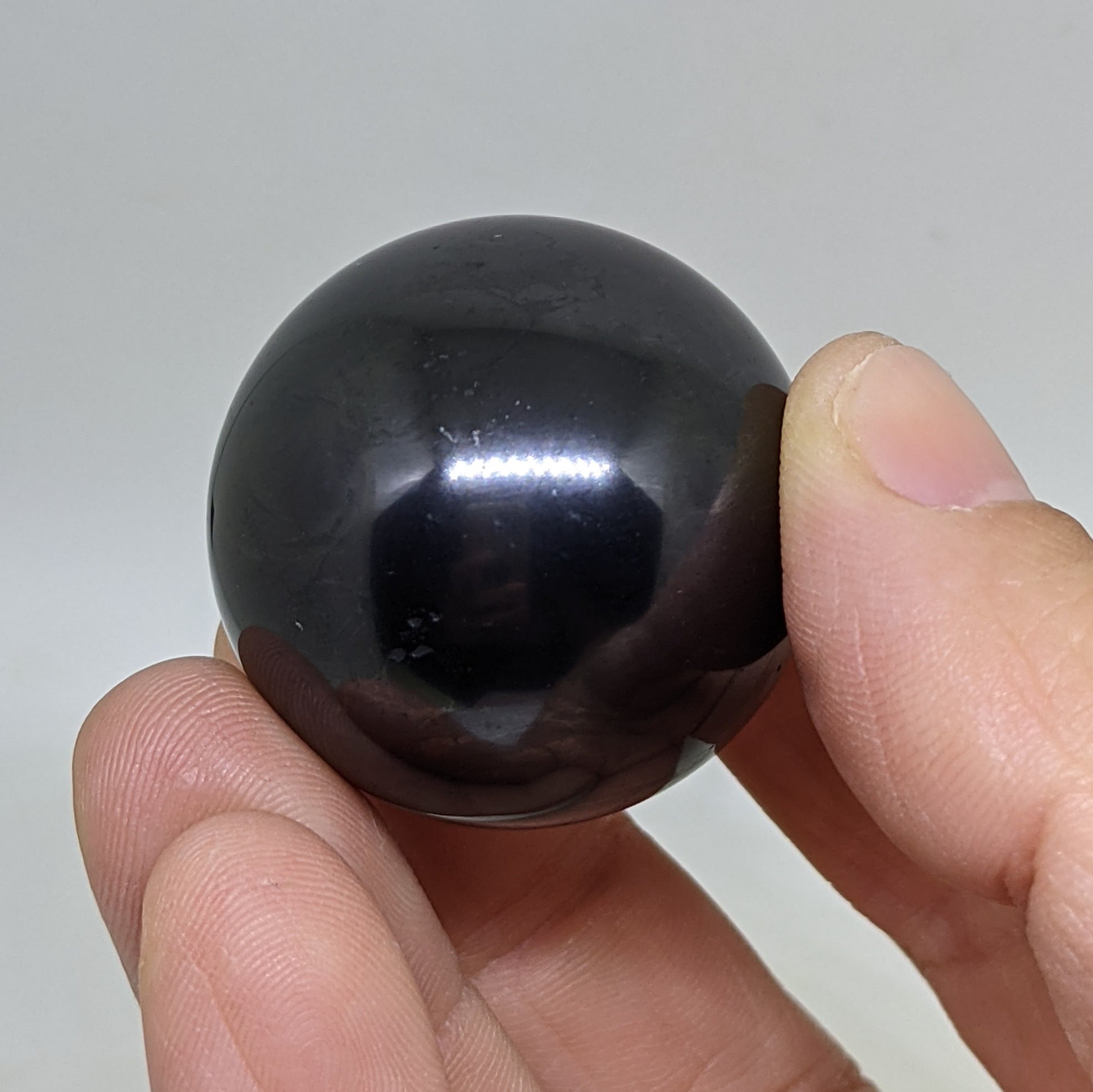 30mm Polished Shungite Sphere-gemstone-Jipsi Junk-JipsiJunk