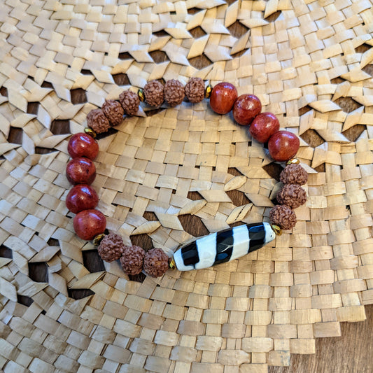 TRIBAL ZEBRA BRACELET-BRACELETS-JipsiJunk-JipsiJunk