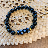 ONYX EVIL EYE BRACELET-BRACELETS-Jipsi Junk-JipsiJunk