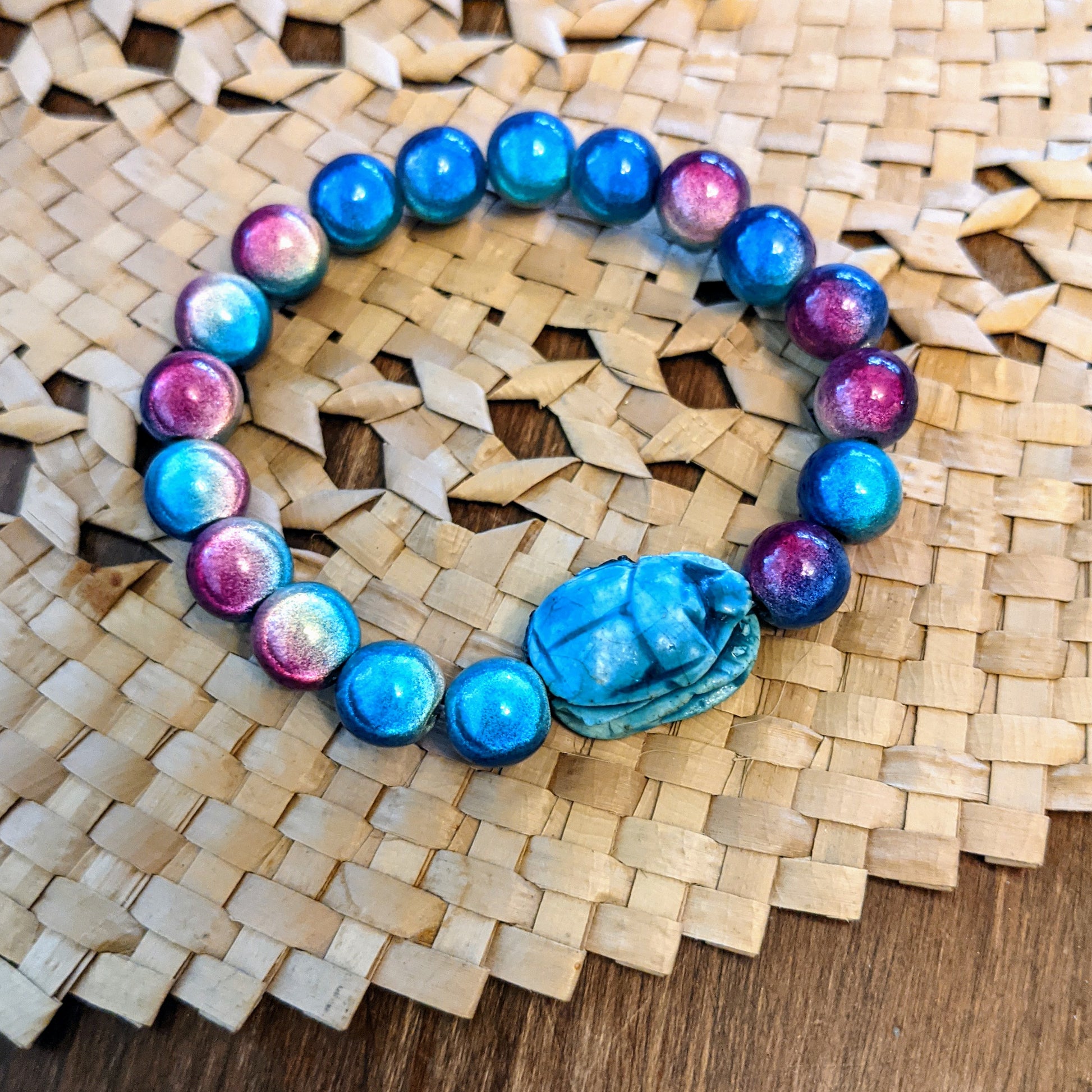 UPCYCLED SCARAB BRACELET-BRACELETS-Jipsi Junk-JipsiJunk