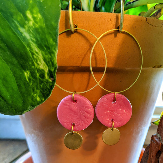 BRASS BUBBLE DROP EARRINGS-EARRINGS-JipsiJunk-JipsiJunk