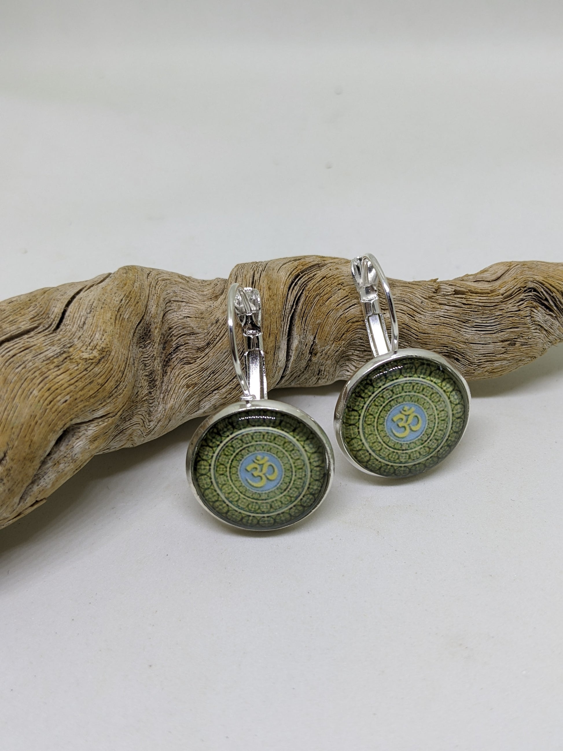 NAMASTE CAMEO COIN EARRINGS-earrings-JipsiJunk-JipsiJunk