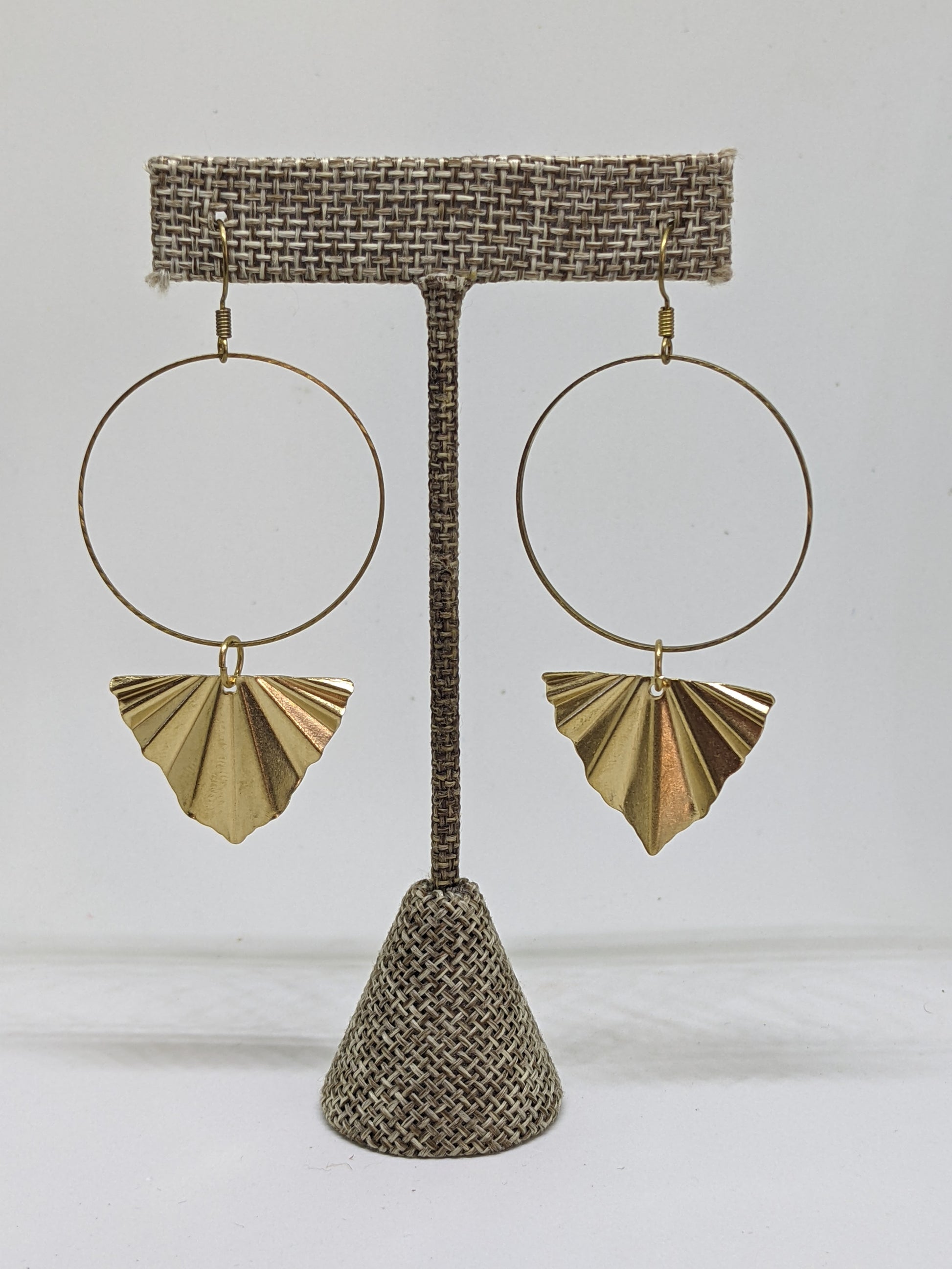 GEO FAN HOOPS-Jewelry-JipsiJunk-JipsiJunk