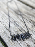 LABRADORITE CHIP BAR NECKLACE-Necklaces-Jipsi Junk-JipsiJunk