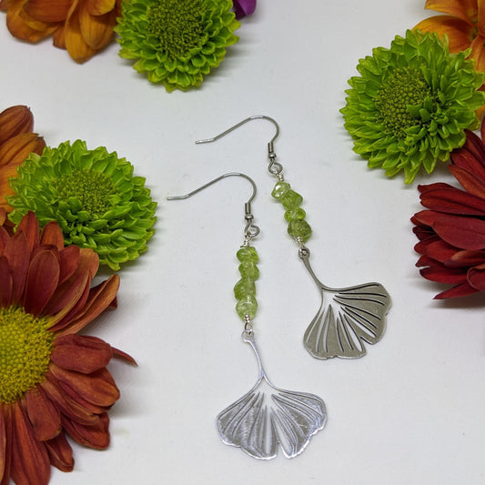 PERIDOT GINCKO DROP EARRINGS-Jipsi Junk-JipsiJunk